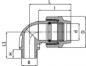 Preview: PP Winkel 90° mit Aussengewinde, Klemmmuffe 16 mm x Aussengewinde 1/2" PN 16