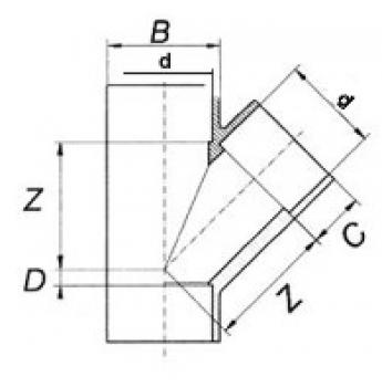 T-Stück 45°, egal, PVC PN16 d = 32 mm, 3 x Klebemuffe